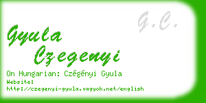 gyula czegenyi business card