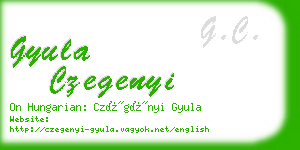 gyula czegenyi business card